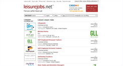 Desktop Screenshot of leisurejobs.net