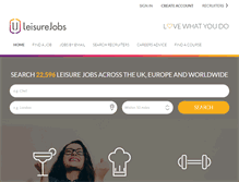 Tablet Screenshot of leisurejobs.com